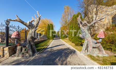 fairy-tale sculptures in the village fairy-tale sculptures in the village 48148738
