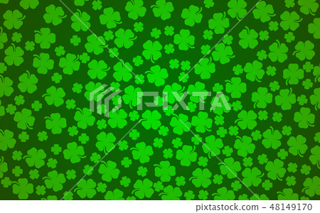 St. Patrick's Day Shamrocks The 4 Leaf Background St. Patrick's Day Shamrocks The 4 Leaf Background 48149170