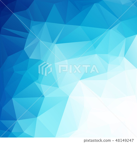 Blue Polygonal Mosaic Background  48149247