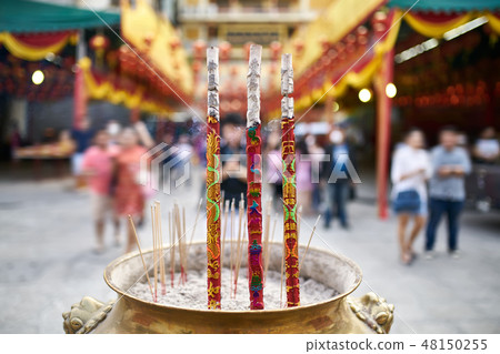 Traditional street decorations during Chinese New Year in Thailand Traditional street decorations during Chinese New Year in Thailand 48150255