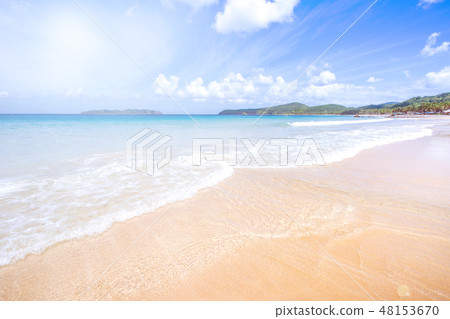 海灘海假期海灘波假期天際線假期海灘 海灘海假期海灘波假期天際線假期海灘 48153670