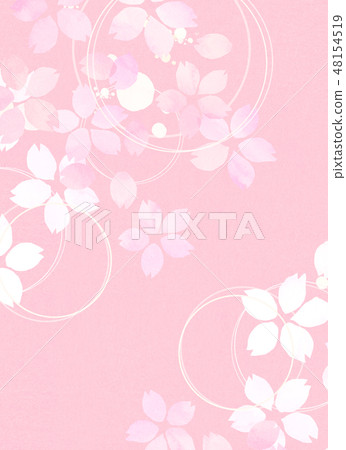 櫻花水彩風格紋理 48154519