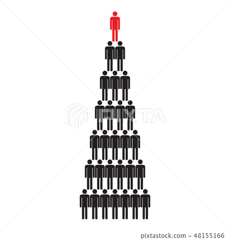 Human pyramid. Icon 48155166