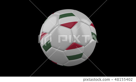 Soccer ball with flag Hungary, 3d rendering 48155402
