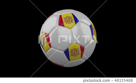 Soccer ball with flag Andorra, 3d rendering 48155408
