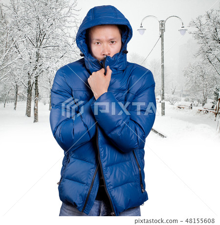 Sad Asian man in Blue Sad Asian man in Blue 48155608