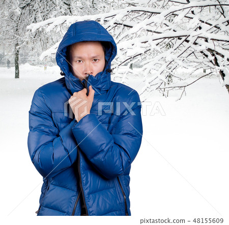 Sad Asian man in Blue Sad Asian man in Blue 48155609