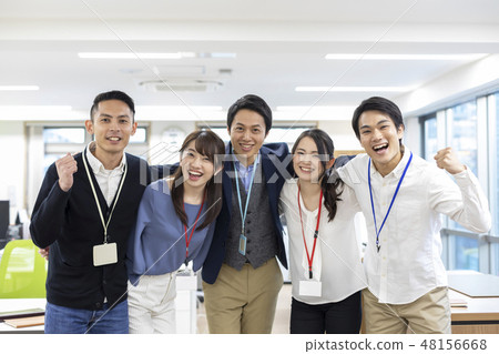 Business team unite smile 48156668