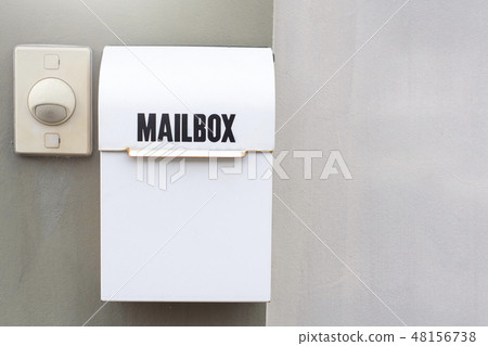 Mailbox with bell buzzer on wall home for postman Mailbox with bell buzzer on wall home for postman 48156738