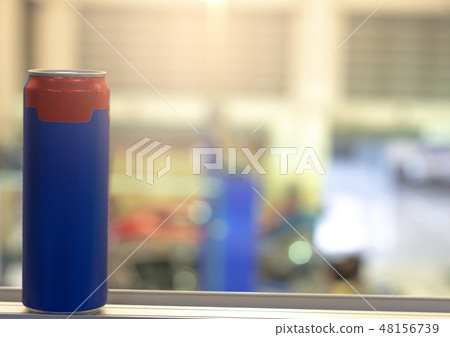 Blue can Coca Cola for drinks to refresh 48156739