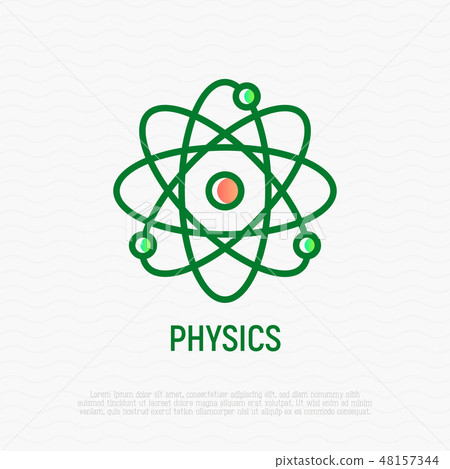 Physics thin line icon. Vector illustration. - Stock Illustration ...