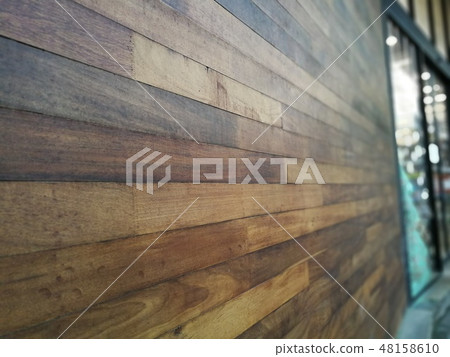 Wooden plank in the wooden wall, wood background 48158610