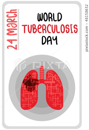 lung drawing tuberculosis day poster on white lung drawing tuberculosis day poster on white 48158632