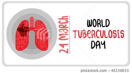 drawing lungs tuberculosis day rectangular  white 48158633