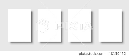 Empty white posters set. White black template.Vector illustration. 48159432
