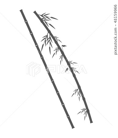 Bamboo trunk with leaves design Bamboo trunk with leaves design 48159966