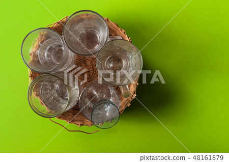 empty glass cups empty glass cups 48161879