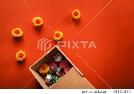 decorative candles and wooden box decorative candles and wooden box 48161883