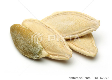Pumpkin seeds isolated on white 48162078