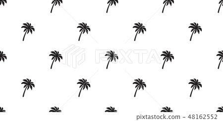 Coconut tree palm Seamless Pattern vector isolated - Stock Illustration ...