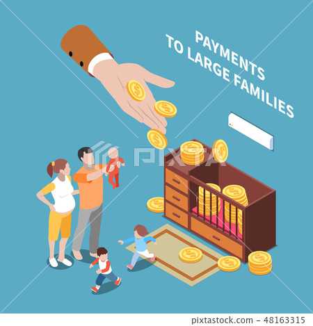 Isometric Family Payments Composition 48163315