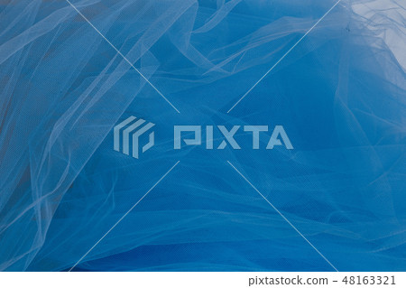 Texture of crumpled tulle fabric 48163321