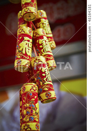 Chinese firecracker decorative knotted decorative spring season image 48164181