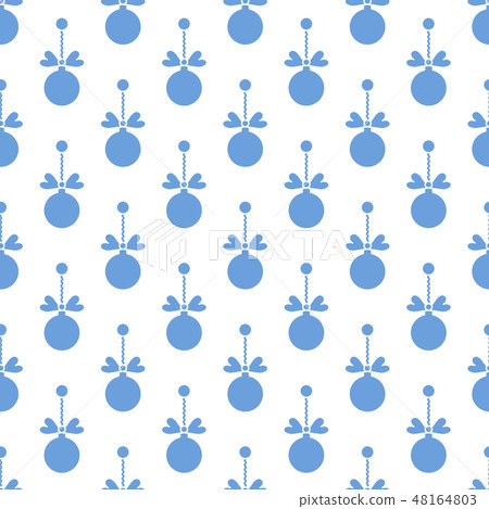 Seamless pattern with Christmas balls New Year 48164803