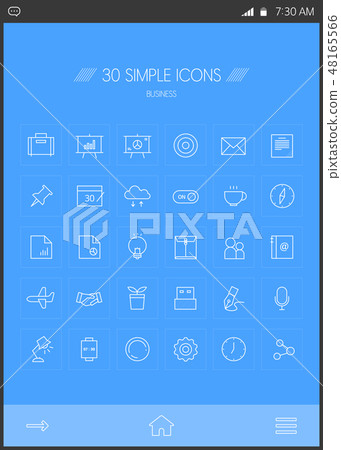 Simple line icon set 30 - Stock Illustration [48165566] - PIXTA