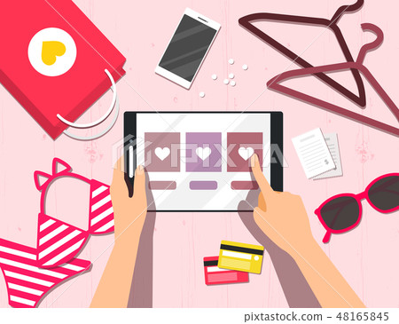 Business Top View Illustration Business Top View Illustration 48165845