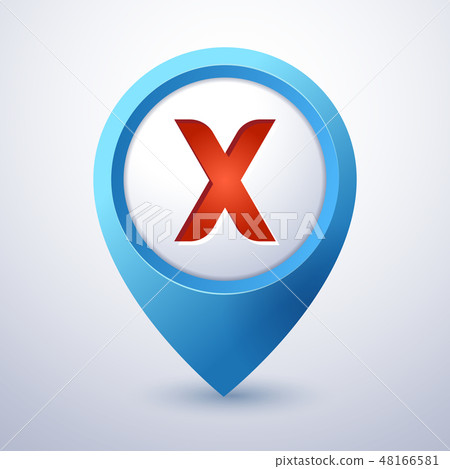 X letter map pin pointer mobile logo template 48166581