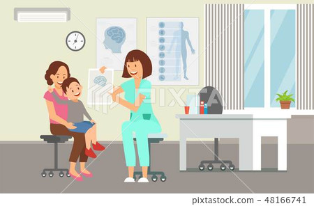 Pediatrics Service in Clinic Vector Illustration 48166741