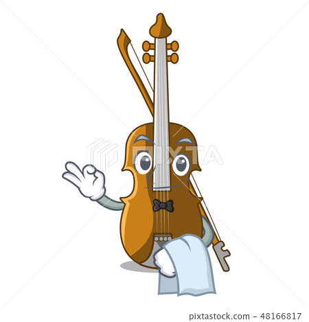Waiter violin in the cartoon music room 48166817