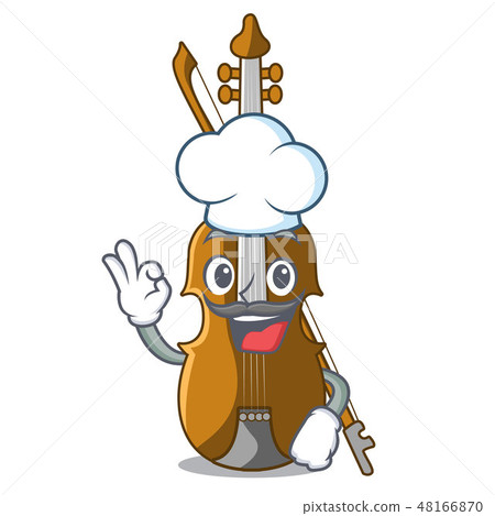 Chef violin in the shape cartoon wood 48166870