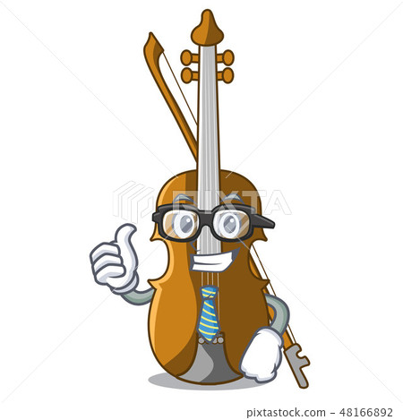 Businessman violin in the shape cartoon wood 48166892
