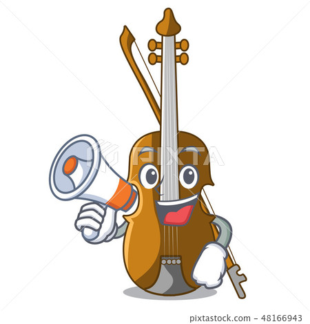 With megaphone violin in the a character shape 48166943