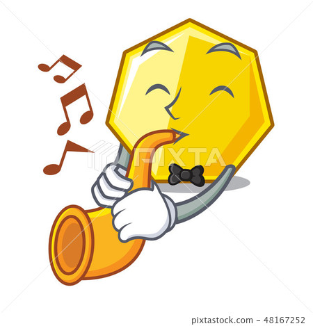 With trumpet heptagon sticks in the character wall 48167252