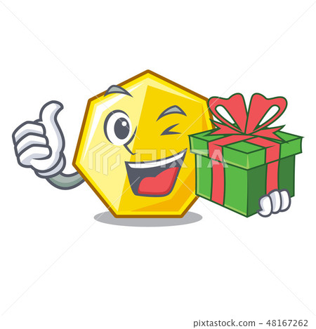 With gift heptagon sticks in the character wall With gift heptagon sticks in the character wall 48167262