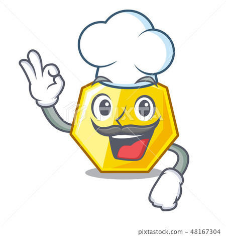 Chef heptagon isolated with in the mascot Chef heptagon isolated with in the mascot 48167304
