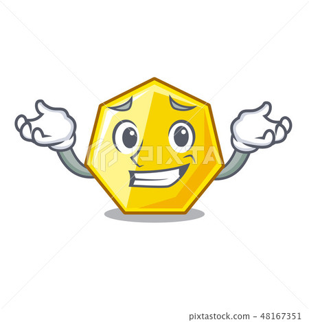 Grinning heptagon isolated with in the mascot Grinning heptagon isolated with in the mascot 48167351