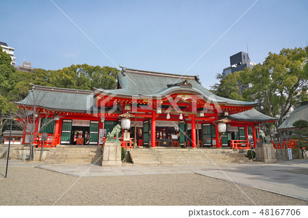 生田神社 兵库县神户市中央区下矢手通1 图库照片