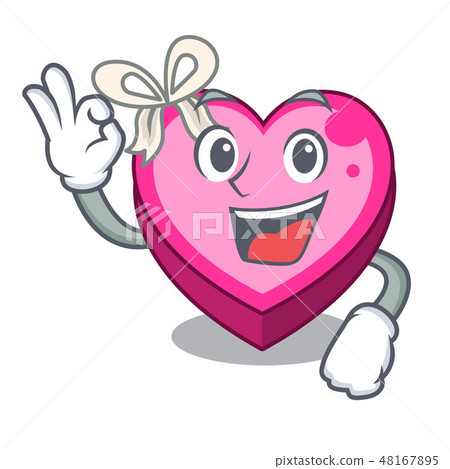 Okay Heart box isolated in the character 48167895