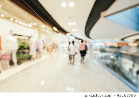 Abstract blur and defocused shopping mall of department store interior 48168599