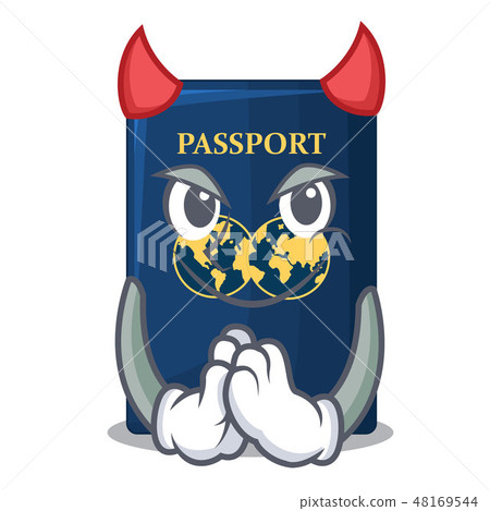 Devil blue passport in the mascot bag 48169544
