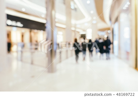 Abstract blur shopping mall of department store interior 48169722