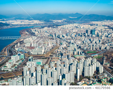Beautiful architecture building in Seoul City 48170566