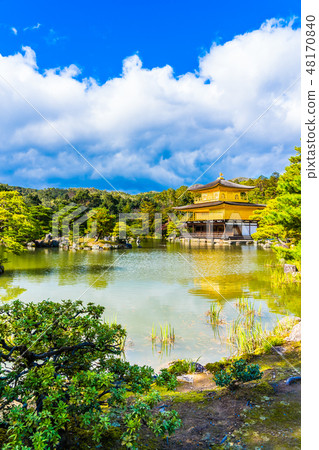 Beautiful Kinkakuji temple with golden pavillion in Kyoto japan Beautiful Kinkakuji temple with golden pavillion in Kyoto japan 48170840