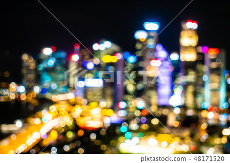 Abstract blur and defocused Beautiful architecture building exterior of singapore city Abstract blur and defocused Beautiful architecture building exterior of singapore city 48171520