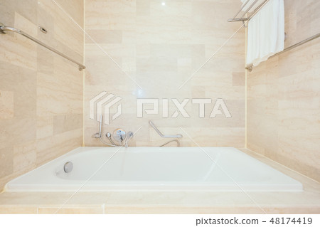 White bathtub decoration interior White bathtub decoration interior 48174419