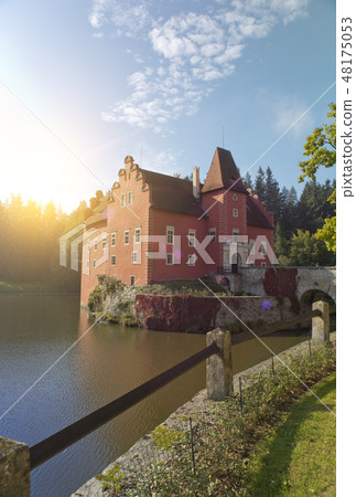 Cervena Lhota. Czech Republic. Castle on the lake Cervena Lhota. Czech Republic. Castle on the lake 48175053